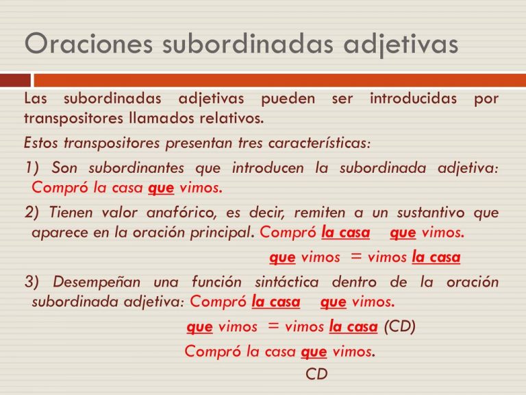 Oraciones Adjetivas Nuevas Y Originales