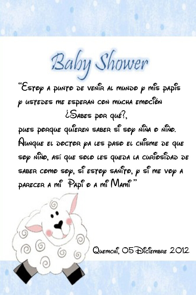 oraciones para baby shower sencilla