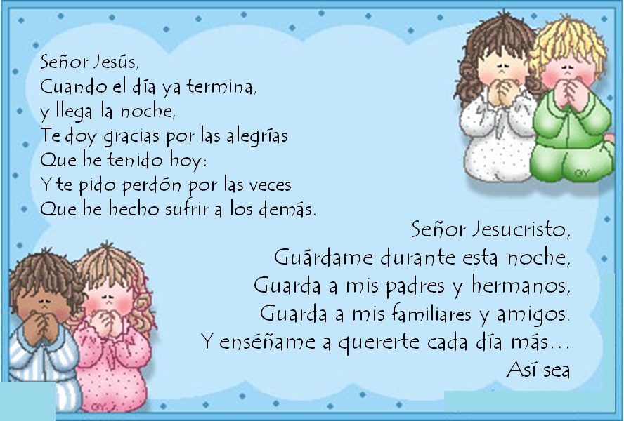 oraciones religiosas para niños